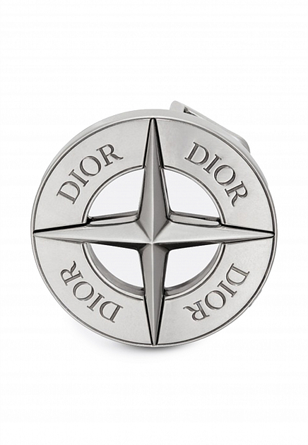 Пряжка для ремня из латуни с палладиевой отделкой Dior & Stone Island
