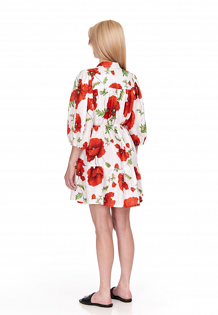 Платье POSITANO COUTURE BY BLITZ  - Лён - цвет красный