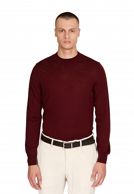Пуловер MANDELLI  - Шерсть - цвет бордовый