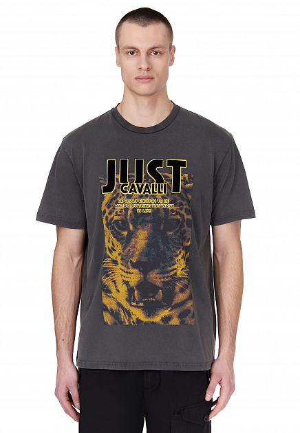 Футболка JUST CAVALLI  XS размера - цвет черный