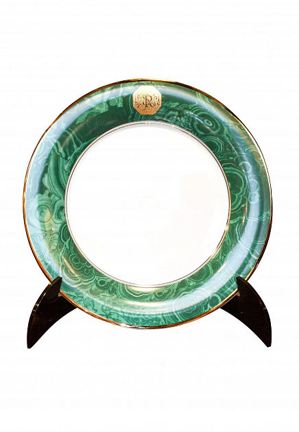 Зелёная тарелка из фарфора STEFANO RICCI