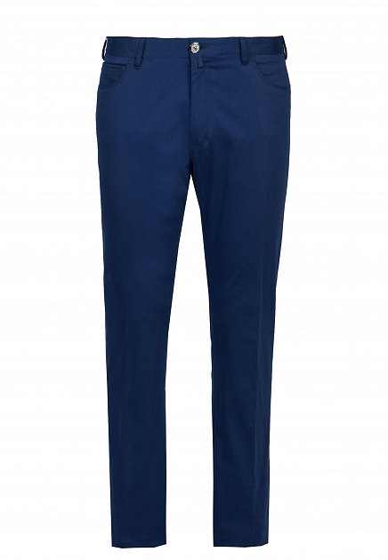 Хлопковые брюки STEFANO RICCI  - Хлопок - цвет голубой