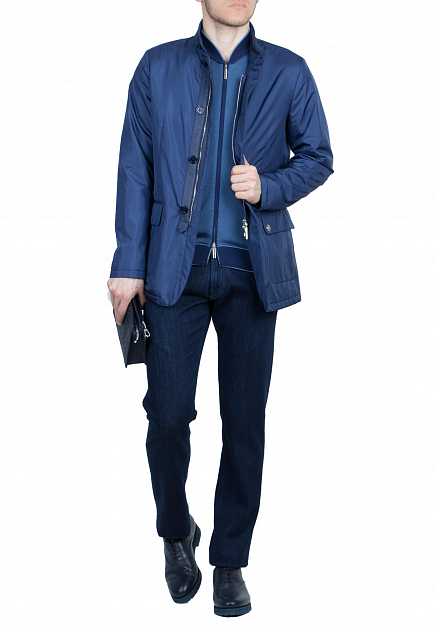 Шелковая куртка STEFANO RICCI  - Шелк - цвет голубой
