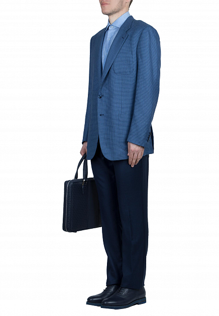 Шерстяной пиджак STEFANO RICCI  50 размера - цвет голубой