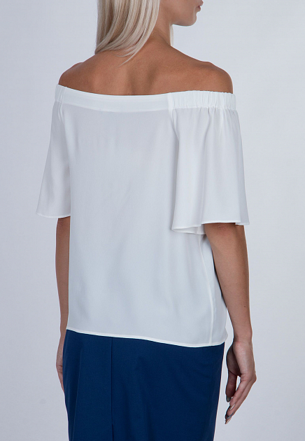 Блуза LUISA SPAGNOLI  - Ацетат, Шелк - цвет белый