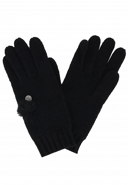 Комплект шапка и перчатки LIU JO  - Вискоза, Полиамид, Шерсть - цвет черный