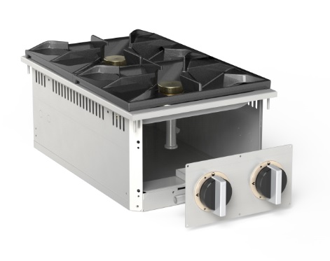 Плита газовая 2 конфорочн. встраиваемая 700 серии Apach Chef Line SLDIG7RG4
