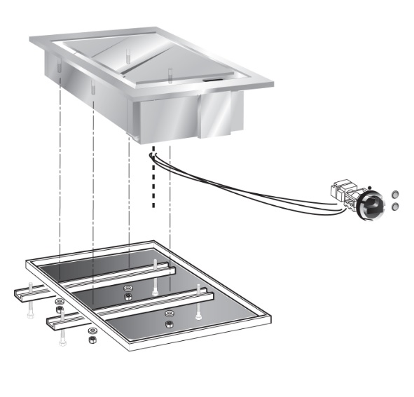 Поверхность жарочная электрическая встраиваемая 600 серии Apach Chef Line SLDI6FTE4LP