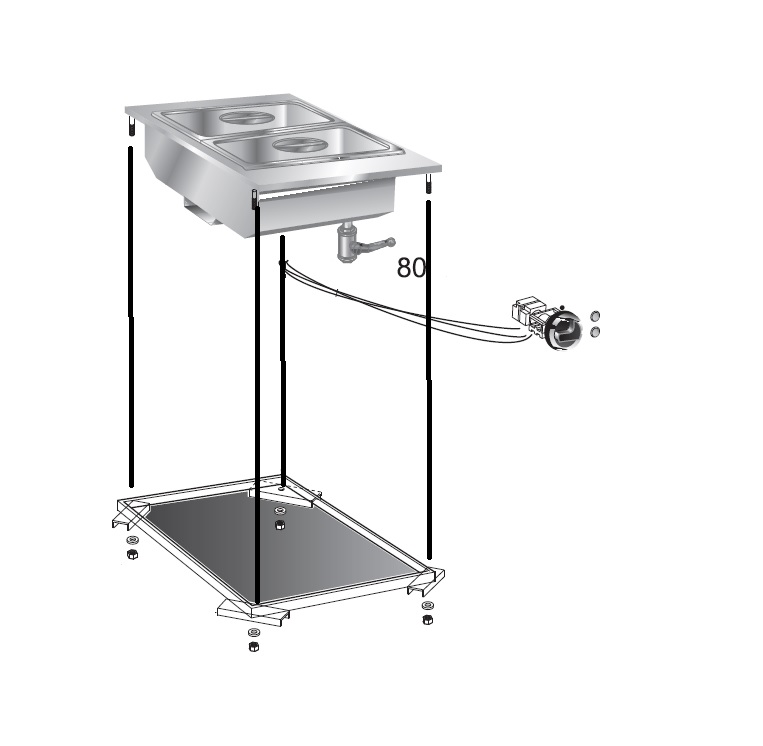 Мармит встраиваемый 600 серии Apach Chef Line SLDI6BME4