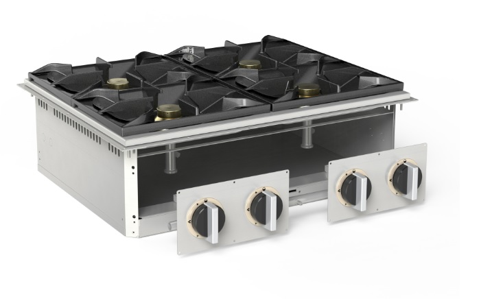 Плита газовая 4 конфорочн. встраиваемая 700 серии Apach Chef Line SLDIG7RG8/R