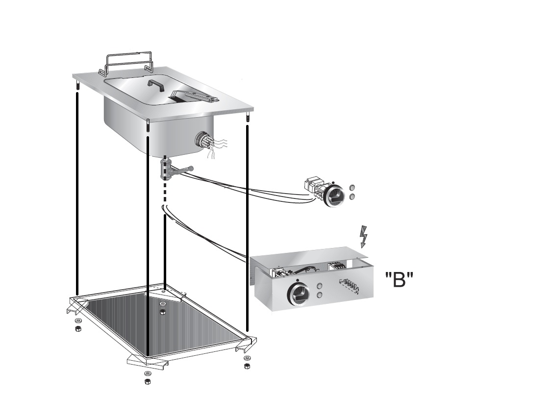 Фритюрница встраиваемая 600 серии Apach Chef Line SLDI6FRIE2S10CB