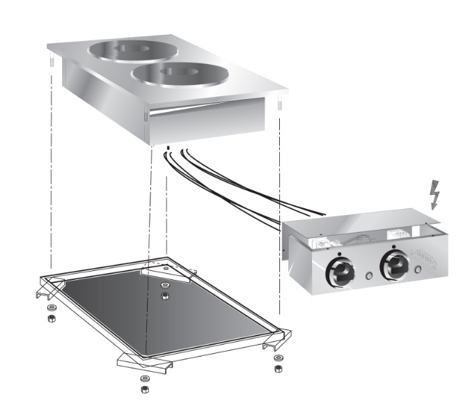 Плита электрическая встраиваемая 600 серии Apach Chef Line SLDI6RE2CB