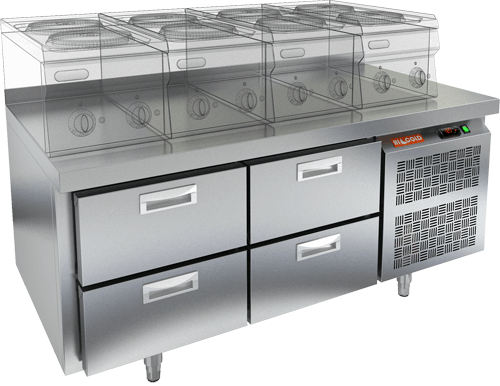 СТОЛ С МОРОЗИЛЬНЫМ ШКАФОМ HICOLD SN 22/BT LT (R290)