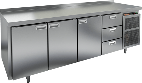 СТОЛ С МОРОЗИЛЬНЫМ ШКАФОМ HICOLD SN 1113/BT (R290)