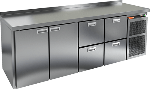 СТОЛ С ХОЛОДИЛЬНЫМ ШКАФОМ HICOLD GN 1122 BR2 TN (R290)