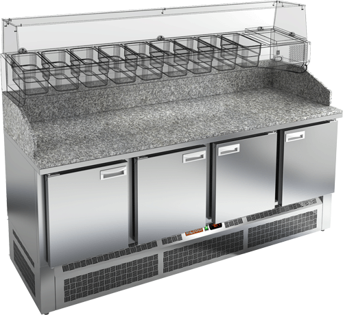 СТОЛ ДЛЯ ПИЦЦЫ HICOLD PZE3-1111/GN КАМЕНЬ (R290)