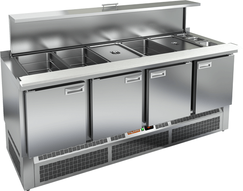 СТОЛ ДЛЯ САЛАТОВ HICOLD SLE3-1111GN ПОЛИПРОПИЛЕН С КРЫШКОЙ (R290)