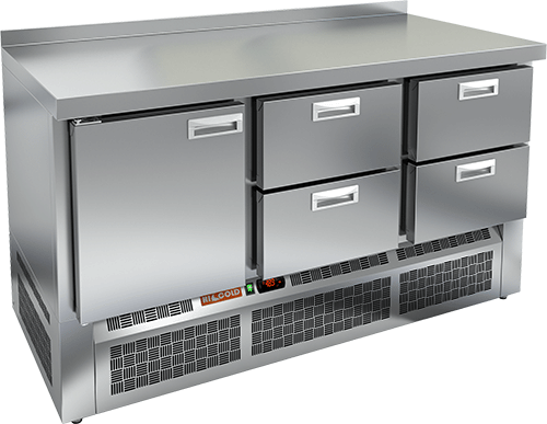 СТОЛ С МОРОЗИЛЬНЫМ ШКАФОМ HICOLD GNE 122/BT (R290)