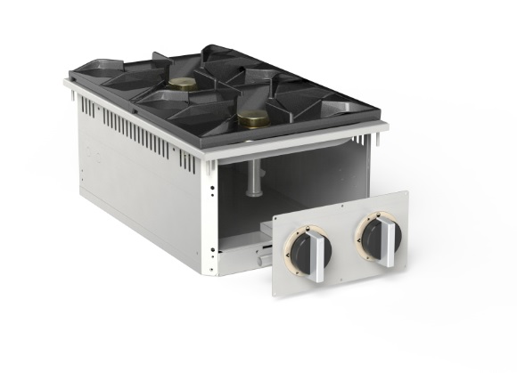Плита газовая 2 конфорочн. встраиваемая 700 серии Apach Chef Line SLDIG7RG4/R