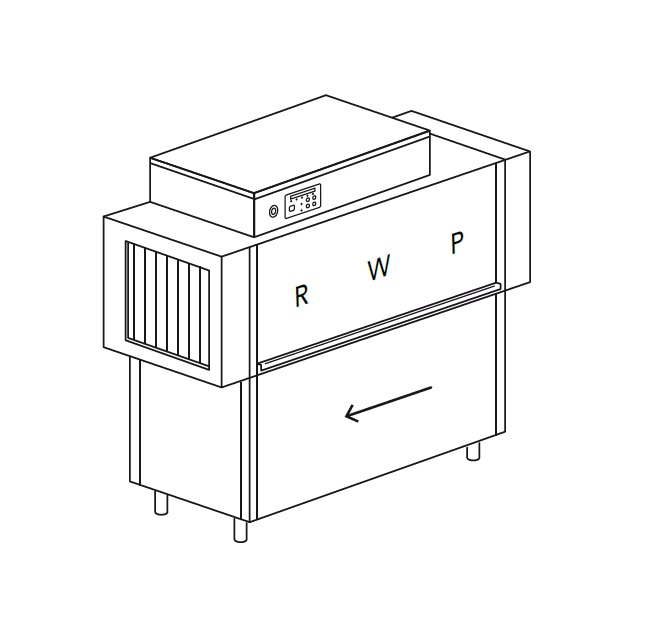 МАШИНА ПОСУДОМОЕЧНАЯ DIHR RX 164 E DX+DR24+XP/ДЕЛЕНИЕ 2 ЧАСТИ