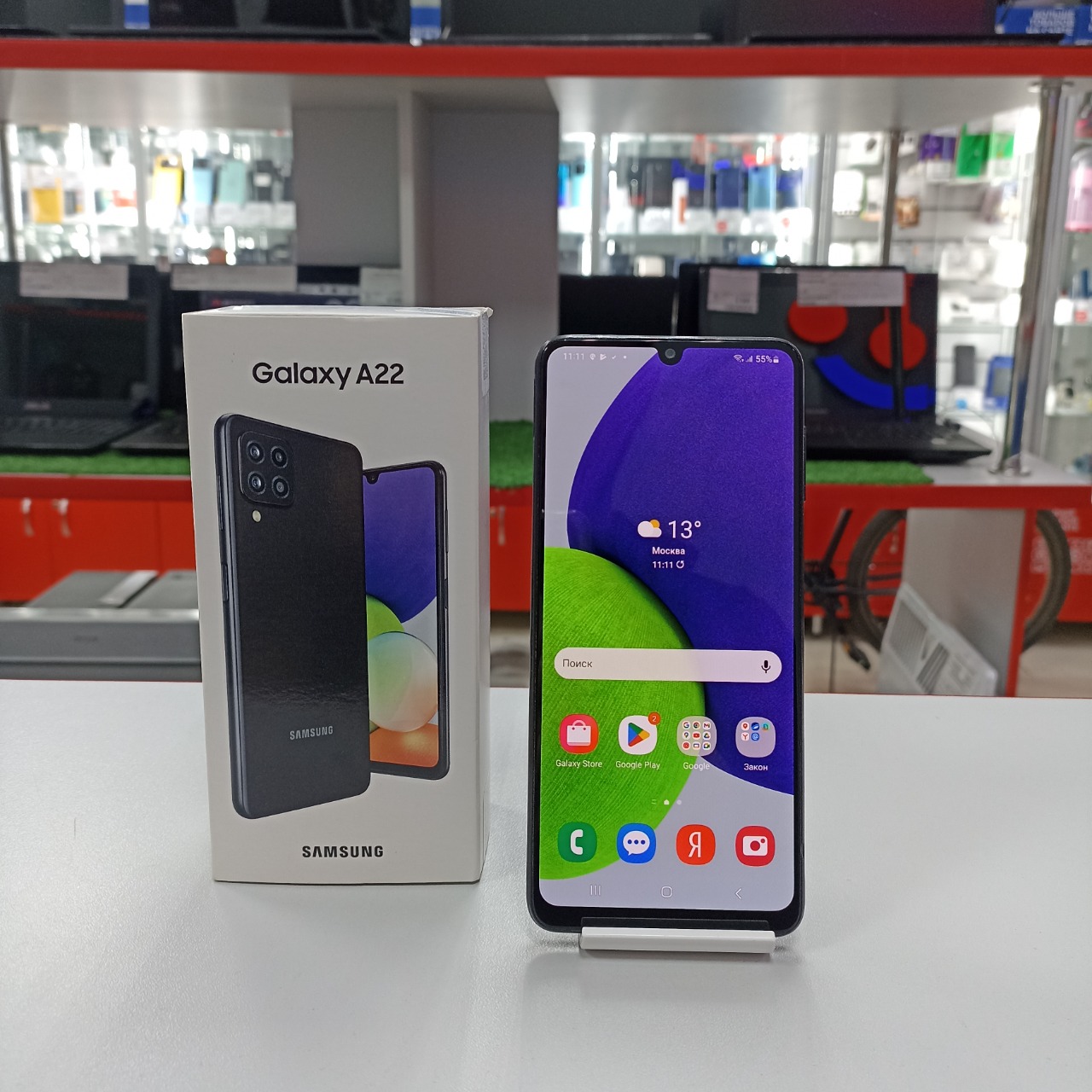 Мобильные телефоны: Смартфон Samsung A22 4/128GB - Эшпая