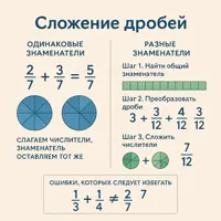 Сложение дробей