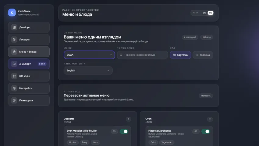 Admin Dashboard Preview
