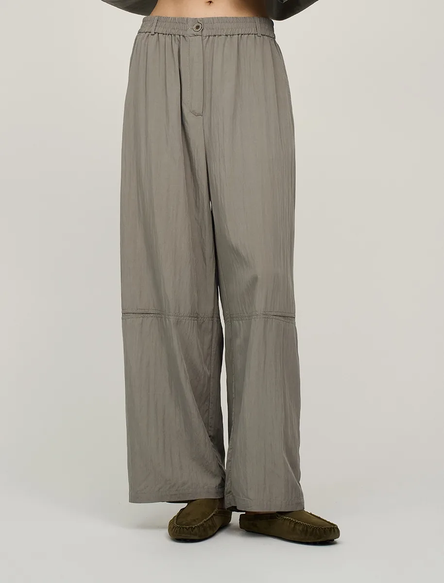 HASS FASHION — Брюки широкие карго, хаки