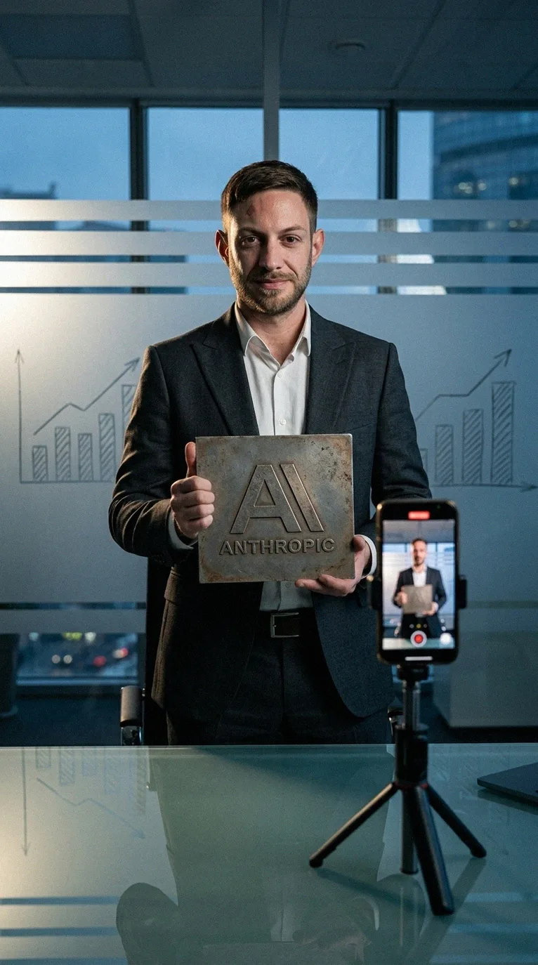 Viral TikTok video about Anthropic and company growth with 1-person team