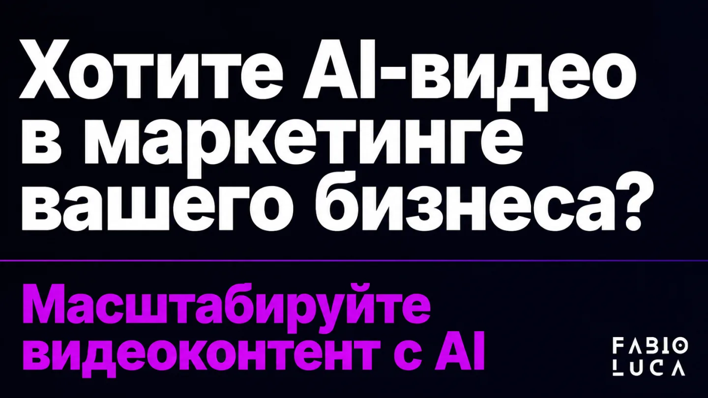 type=cta | about=внедрение AI-инструментов генерации видео и контента в маркетинговые процессы компании | hook=Хотите AI-видео в маркетинге вашего бизнеса?