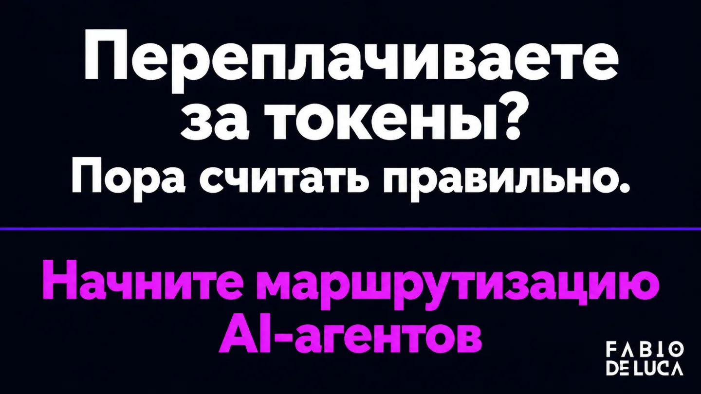 type=cta | about=внедрение ИИ-агентов с правильной маршрутизацией моделей и мониторингом расходов | hook=Переплачиваете за токены? Пора считать правильно.