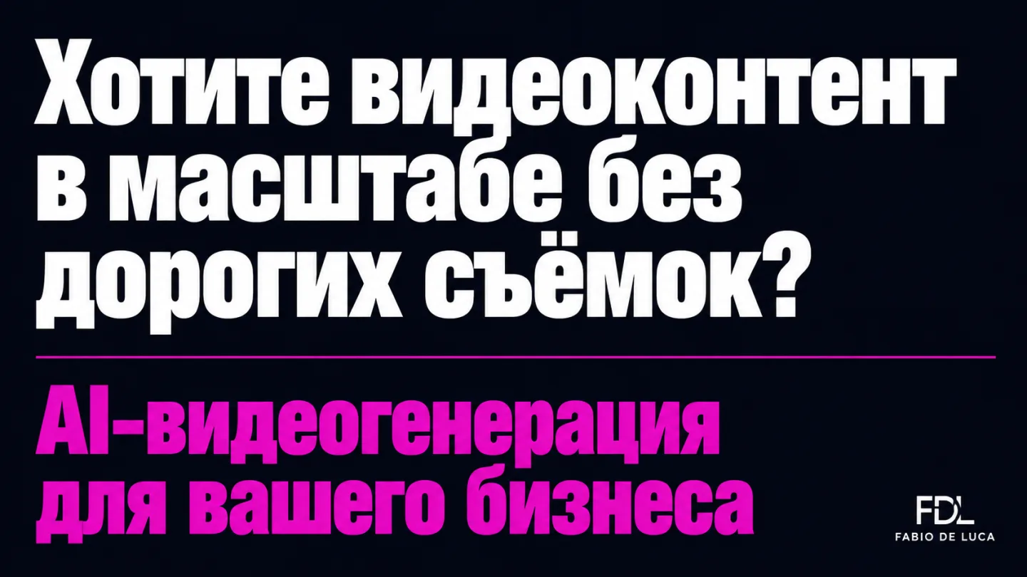 type=cta | about=Внедрение AI-видеогенерации и контент-заводов для брендов и агентств | hook=Хотите видеоконтент в масштабе без дорогих съёмок?