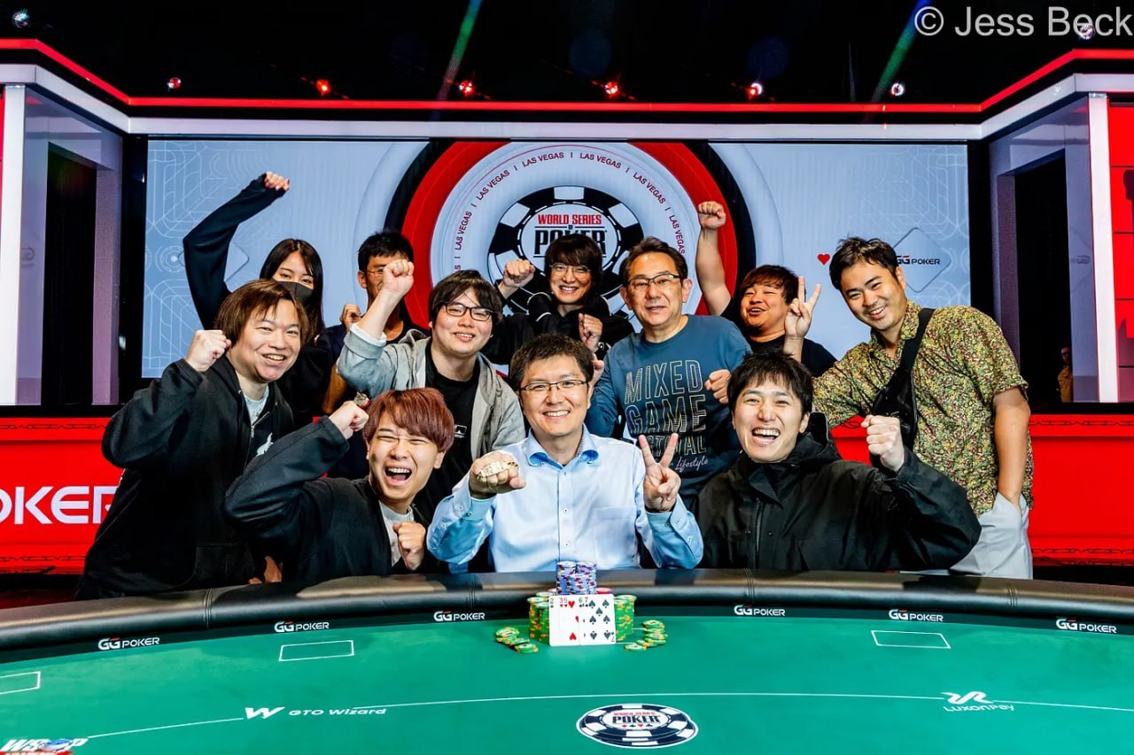 Наоя Кихара выиграл второй браслет WSOP, раскрутившись с одного малого блайнда