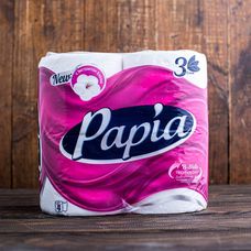 Трёхслойная туалетная бумага «Papia», 4 шт. в упаковке