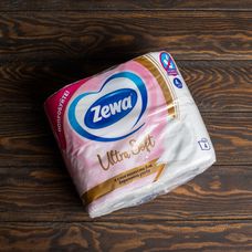 Туалетная бумага Zewa Ultra Soft четырёхслойная, 4 шт. в упаковке
