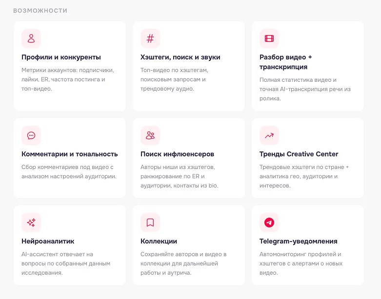 тикток - демо режим - возможности