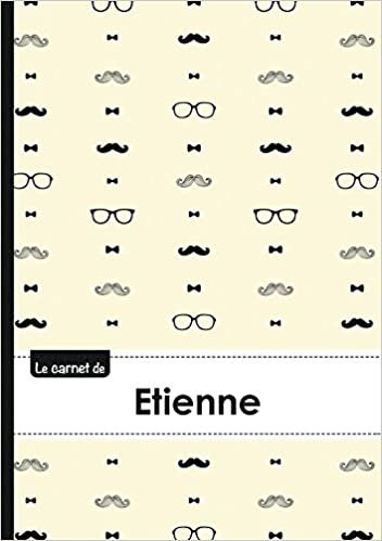 okumak Le carnet d&#39;Etienne - Lignes, 96p, A5 - Moustache Hispter (Adulte)