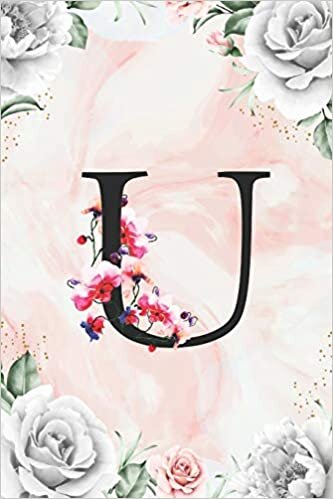 okumak U: Cute Initial Monogram Letter A Gratitude and Daily Reflection Journal For Mindfulness and Productivity A 120 Day Daily Gratitude Journal with Marble Pattern with White Flower Framed Print