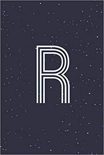 okumak R: Letter R Initial Monogram Notebook - Space Monogrammed Blank Lined Note Book