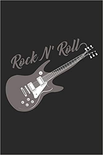 okumak Rock N&#39; Roll: Notebook A5 Size, 6x9 inches, 120 lined Pages, Rock &#39;N&#39; Roll Music Guitar Metal Hard Rock Vintage Electric Guitar