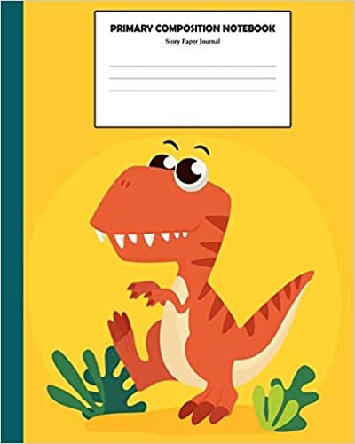 okumak Primary Composition Notebook Story Paper Journal: Grades K-2 School Exercise Book | Kindergarten Composition Book with Picture Space and Dashed Midline | Dinosaur Series