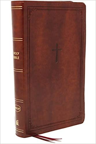 okumak NKJV, End-of-Verse Reference Bible, Personal Size Large Print, Leathersoft, Brown, Red Letter, Comfort Print: Holy Bible, New King James Version