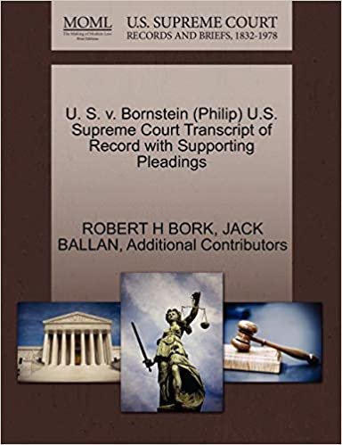 okumak U. S. v. Bornstein (Philip) U.S. Supreme Court Transcript of Record with Supporting Pleadings
