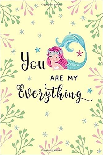 okumak You Are My Everything: 4x6 Password Notebook with A-Z Tabs | Mini Book Size | Floral Star Mermaid Design Yellow