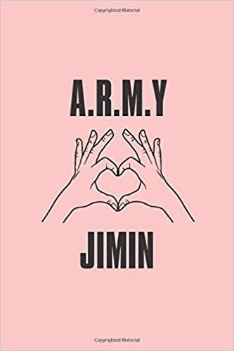 okumak ARMY LOVE JIMIN: KPOP BTS Notebook Notepad journal fandom, 6 x 9 collage ruled 110 pages, pink heart hand, 2020, Gift for Girls, Boys, kpop lovers, and artists