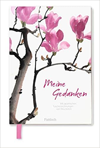 okumak Die Poesie der Kirschblüte - Meine Gedanken: punktkariertes Notizbuch mit Tusch-Illustrationen, 14 x 21 cm