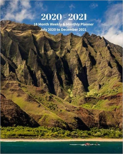 okumak 2021- 2022 18 Month Weekly &amp; Monthly Planner July 2021 to December 2022: Hawaii - Monthly Calendar with U.S./UK/ Canadian/Christian/Jewish/Muslim ... Vacation Travel For Work Business School