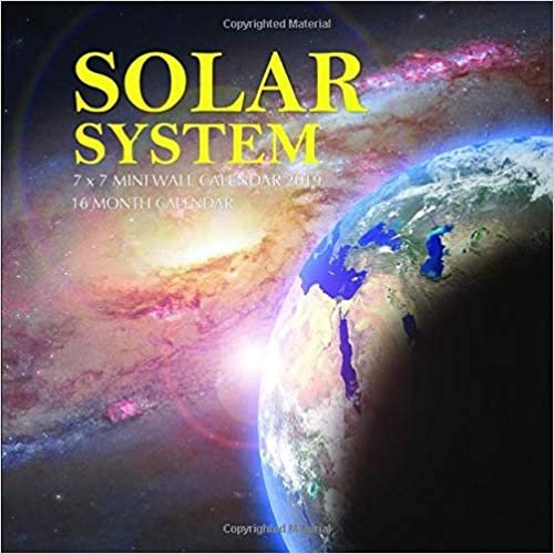 okumak Solar System 7 x 7 Mini Wall Calendar 2019: 16 Month Calendar