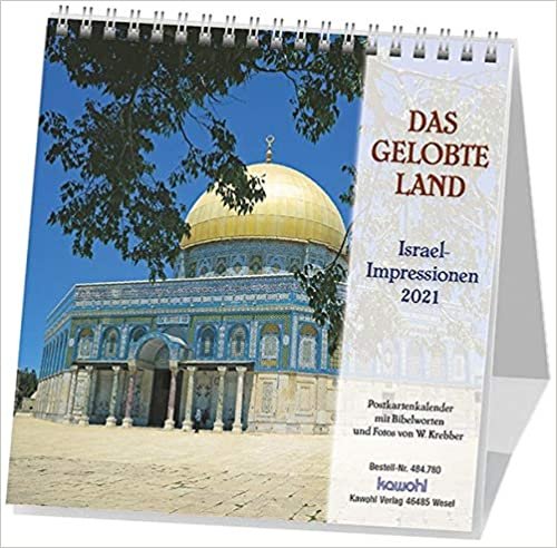 okumak Das Gelobte Land 2021: Postkarten-Kalender mit Israel-Motiven und Bibelworten