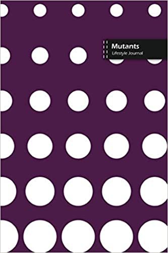 Mutants Lifestyle Journal, Blank Write-in Notebook, Dotted Lines, Wide Ruled, Size (A5) 6 x 9 In (Purple)